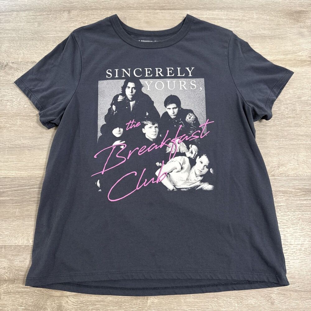 Breakfast Club Shirt Sincerely Yours Movie Women's Gray XL Cotton Blend Tee